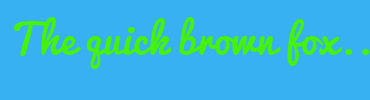 Image with Font Color 44F20A and Background Color 38B1F2